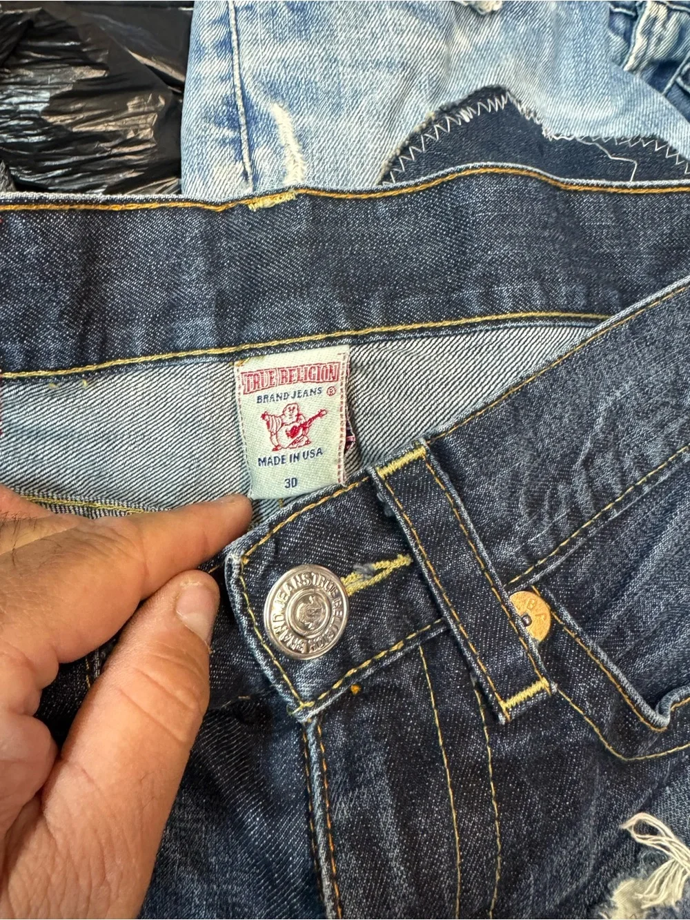 Vintage Y2K True Religion Jean Shorts.  Made in USA. Size 36